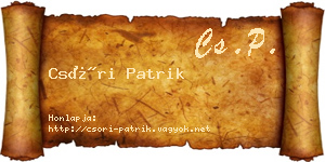 Csóri Patrik névjegykártya