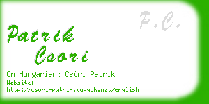 patrik csori business card