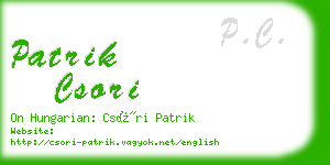 patrik csori business card